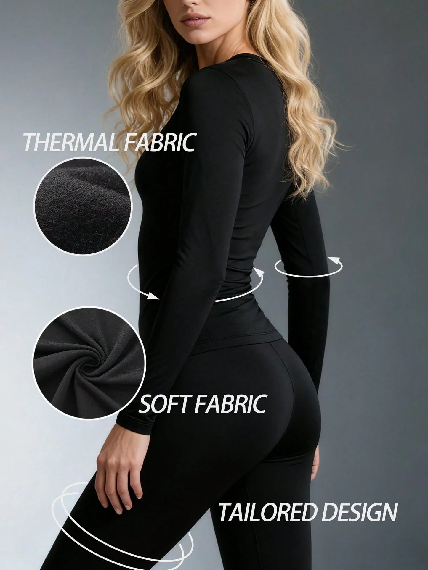 4PCS Women’s Thermal Leggings Set