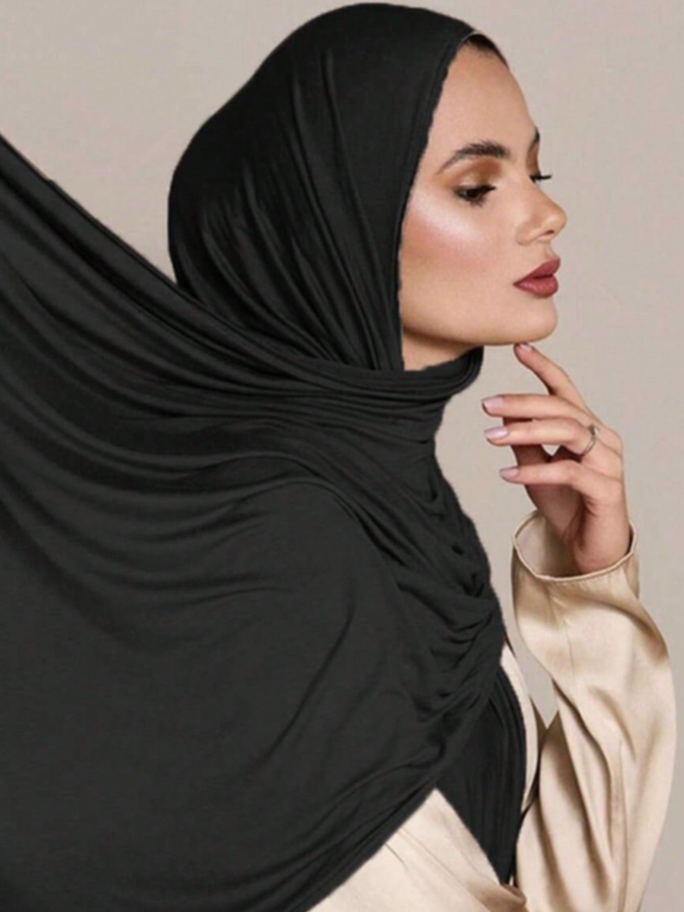 Plus Size Knitted Shawl Scarf