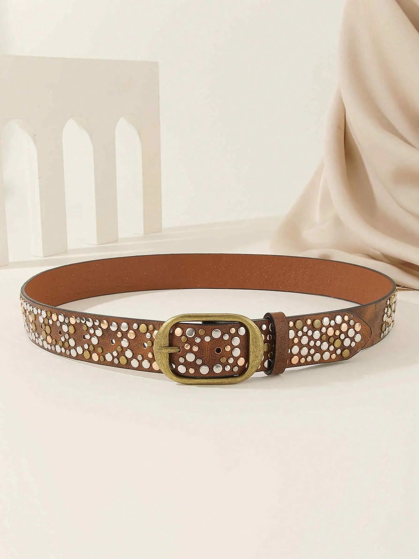Women’s Punk Rivet Metal Belt