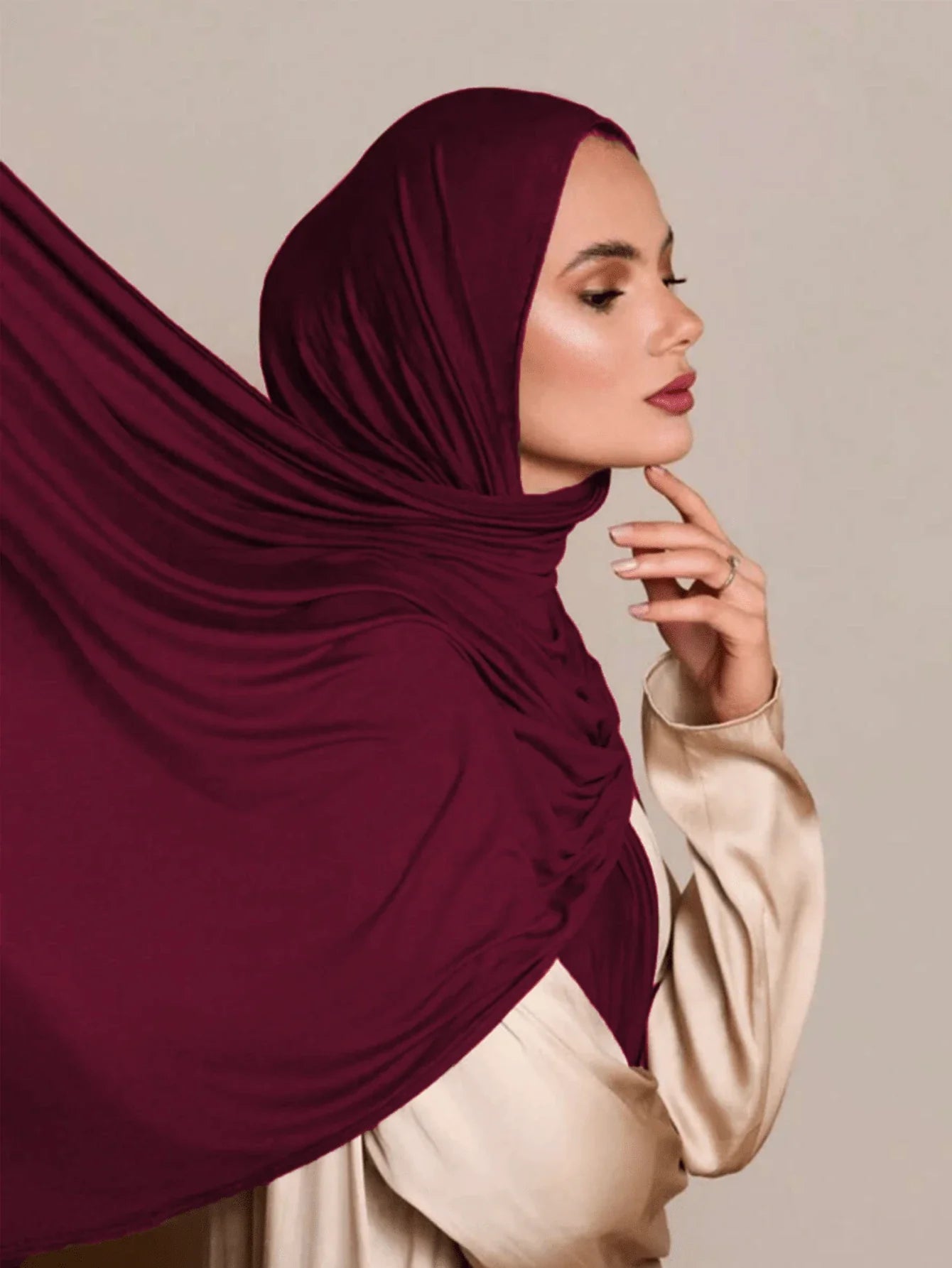 Plus Size Knitted Shawl Scarf