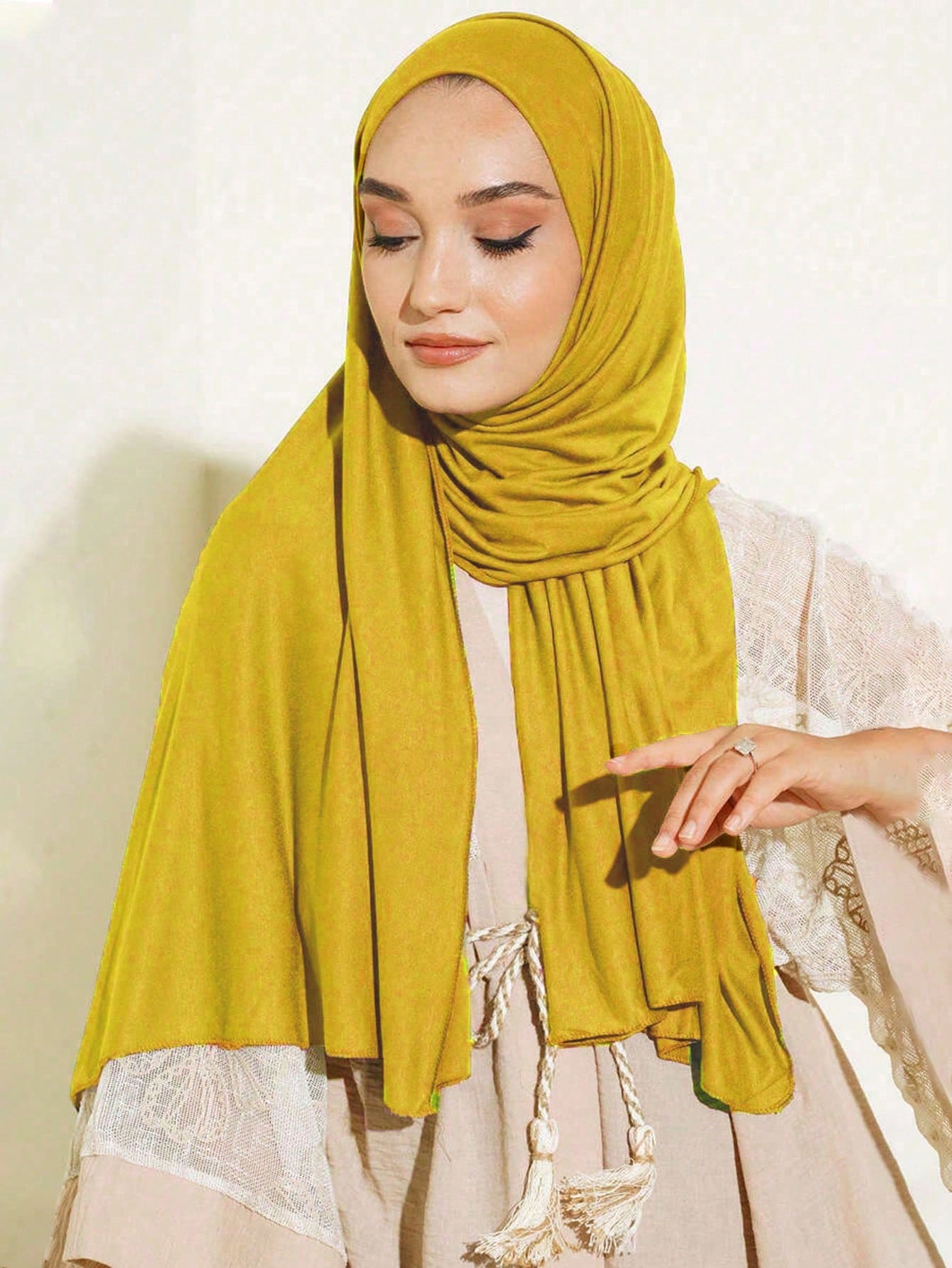 Large Solid Color Hijab Scarf
