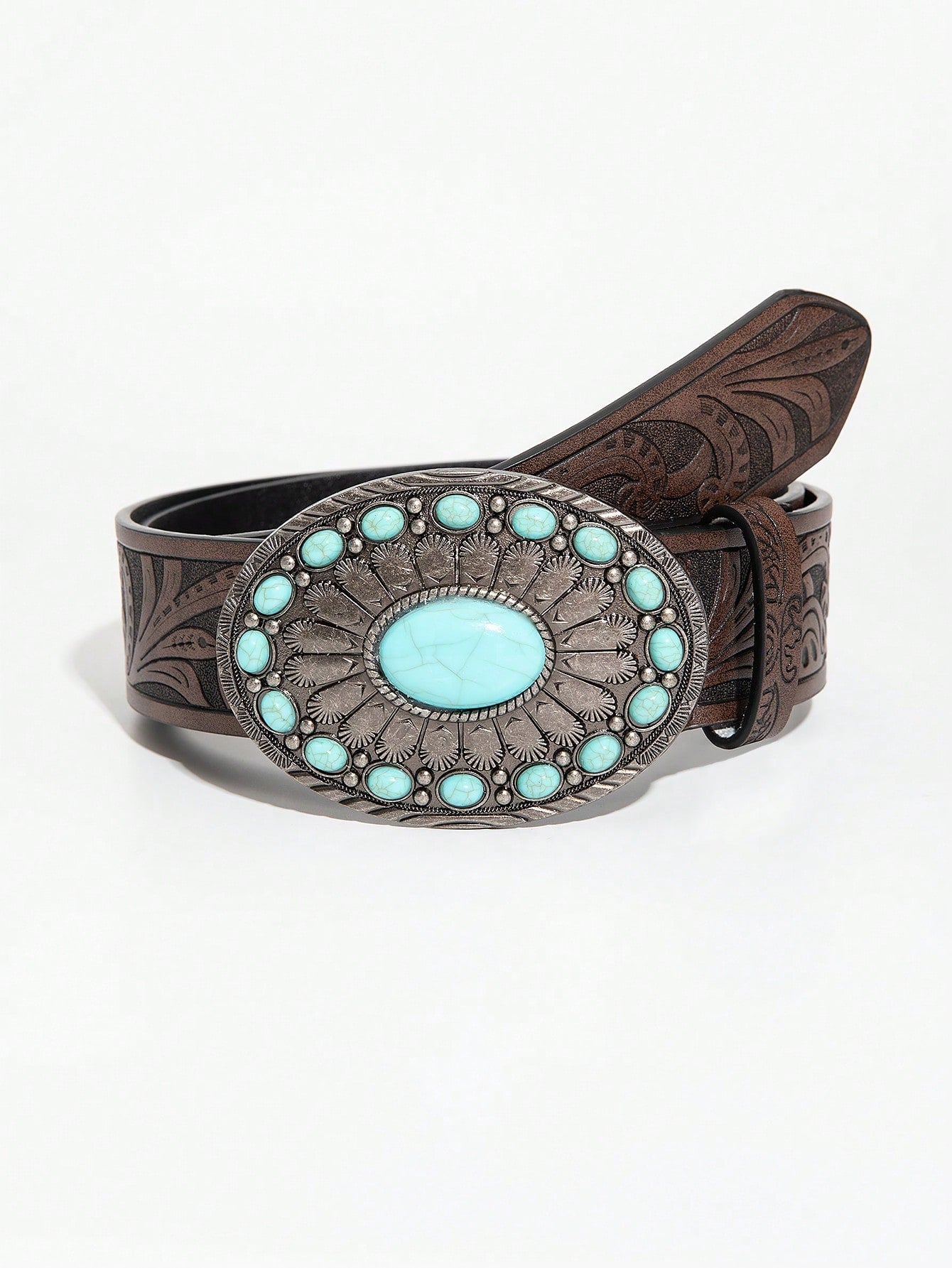 Retro Dragon Buckle Leather Belt