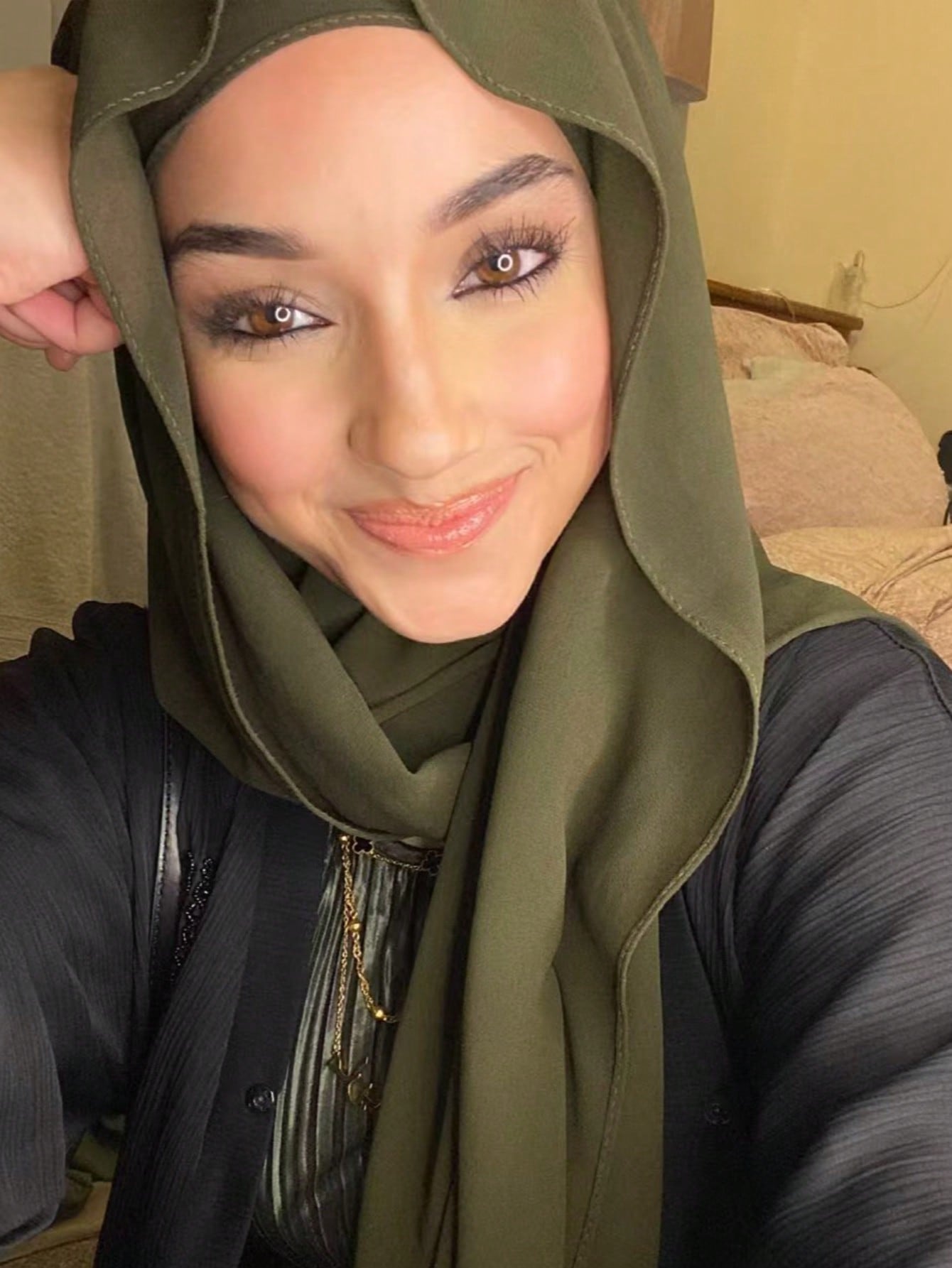Women Linen Solid Color Hijab