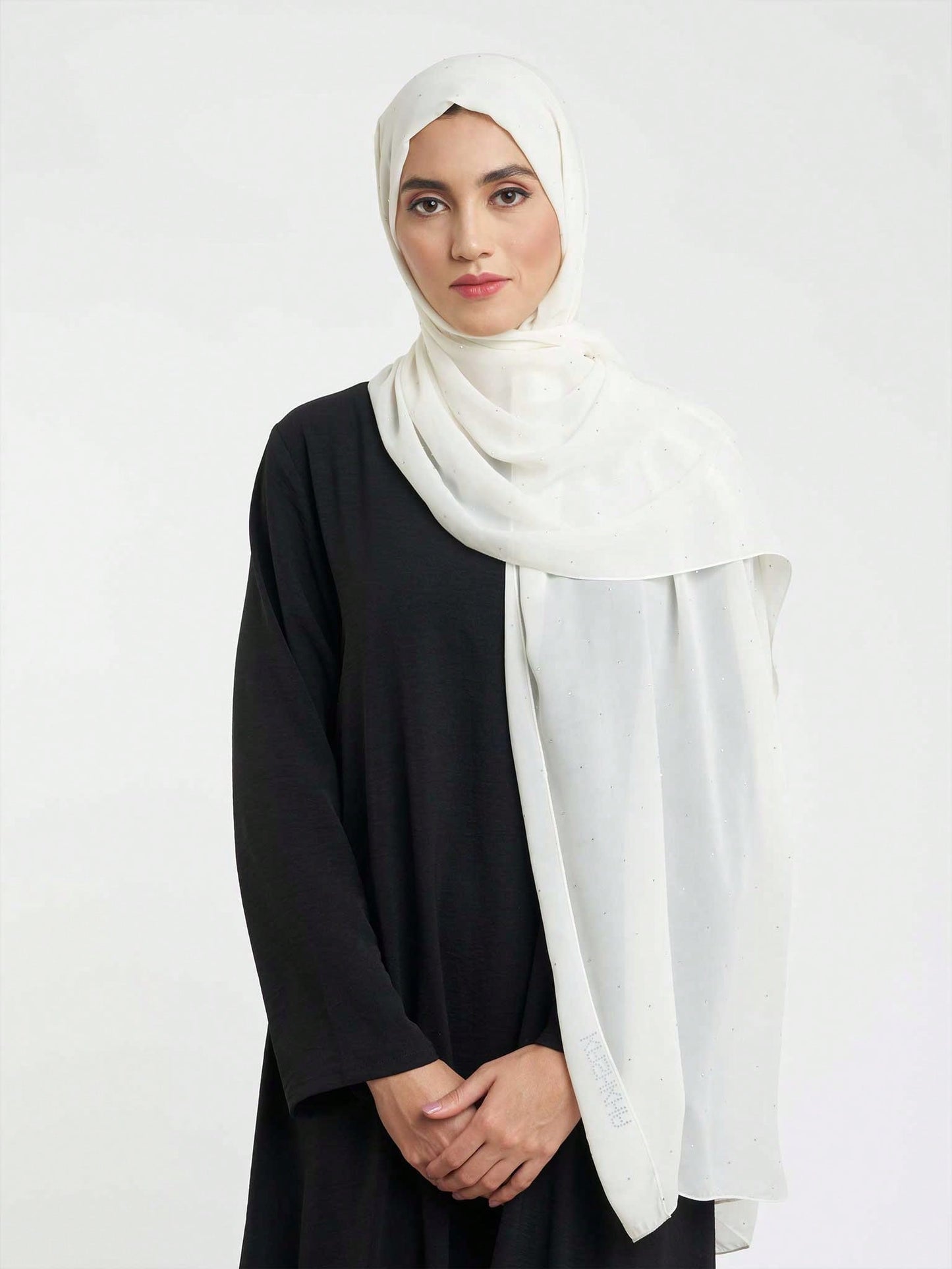 Plain Chiffon Pearl Hijab Scarf