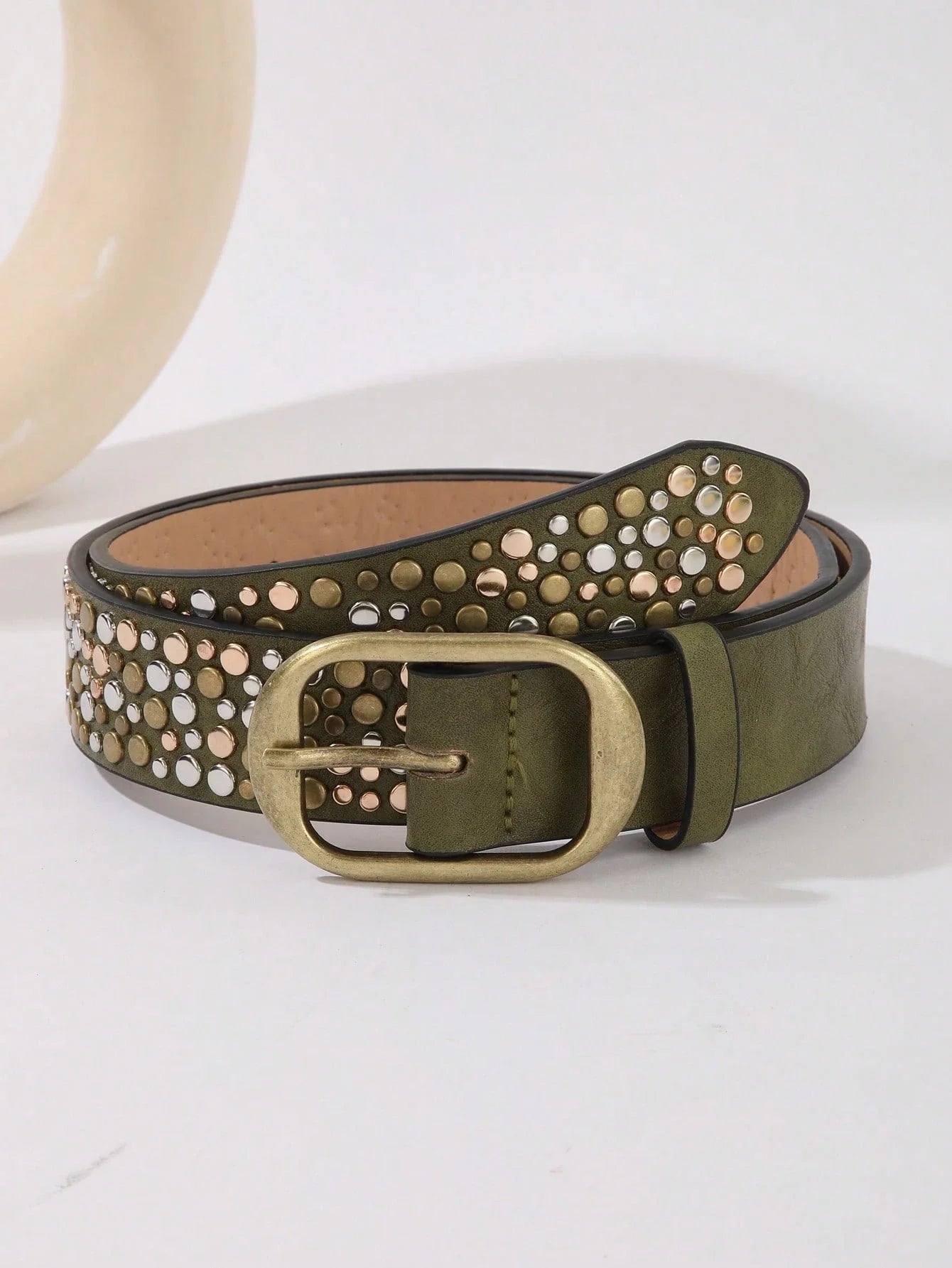 Women’s Punk Rivet Metal Belt