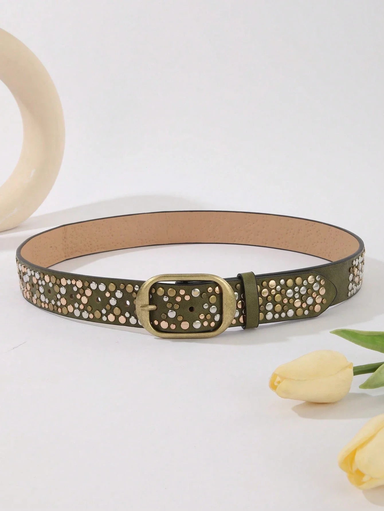 Women’s Punk Rivet Metal Belt
