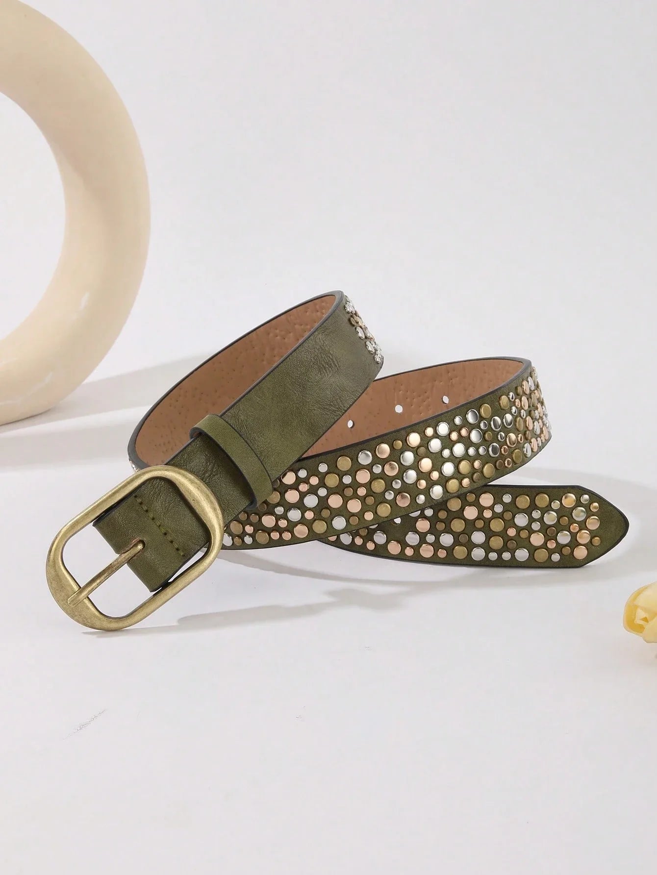 Women’s Punk Rivet Metal Belt