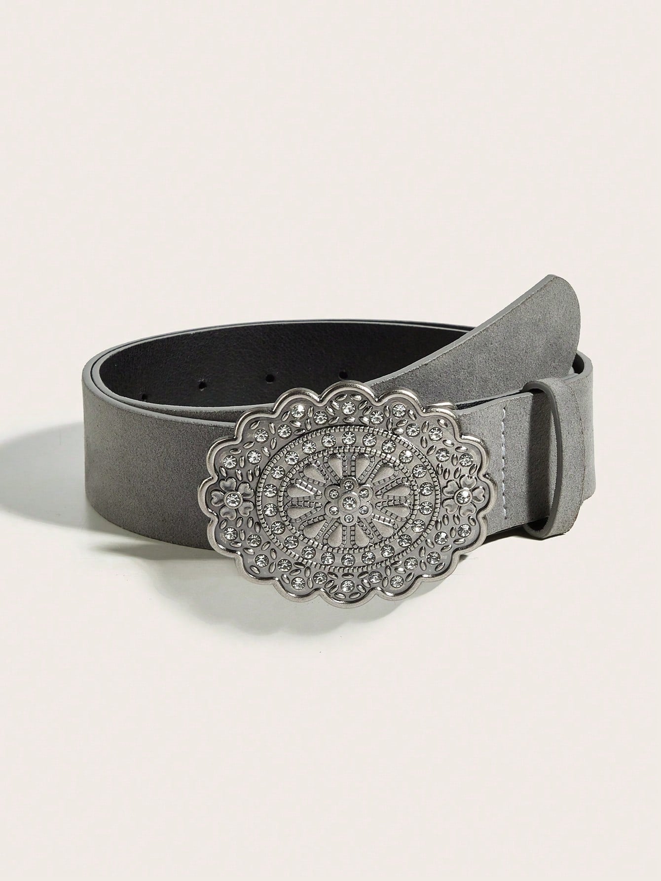Retro Metal Buckle Leather Belt