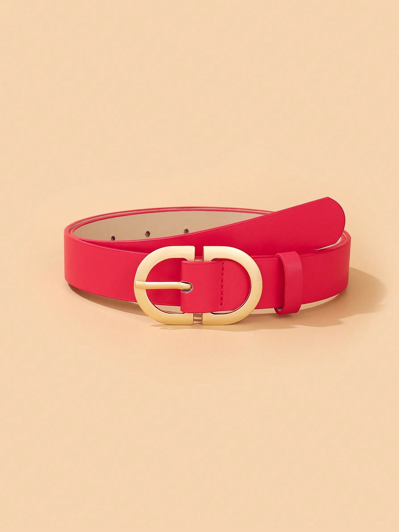 Women's Gold D-Ring Belt Set