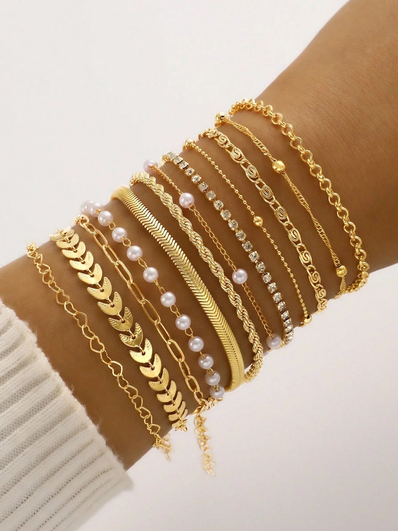 Women’s Layered Heart Bracelet Set