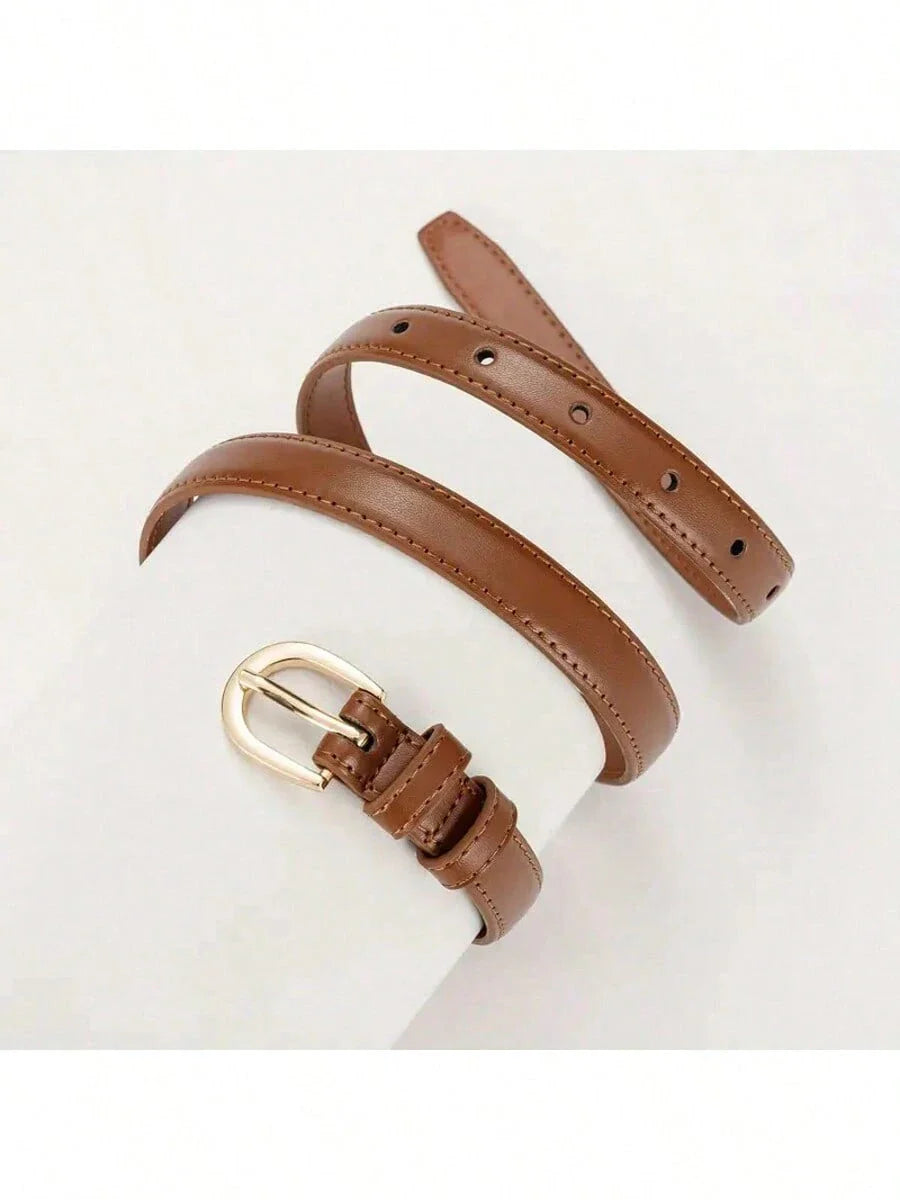 Slim PU Leather Waist Belt