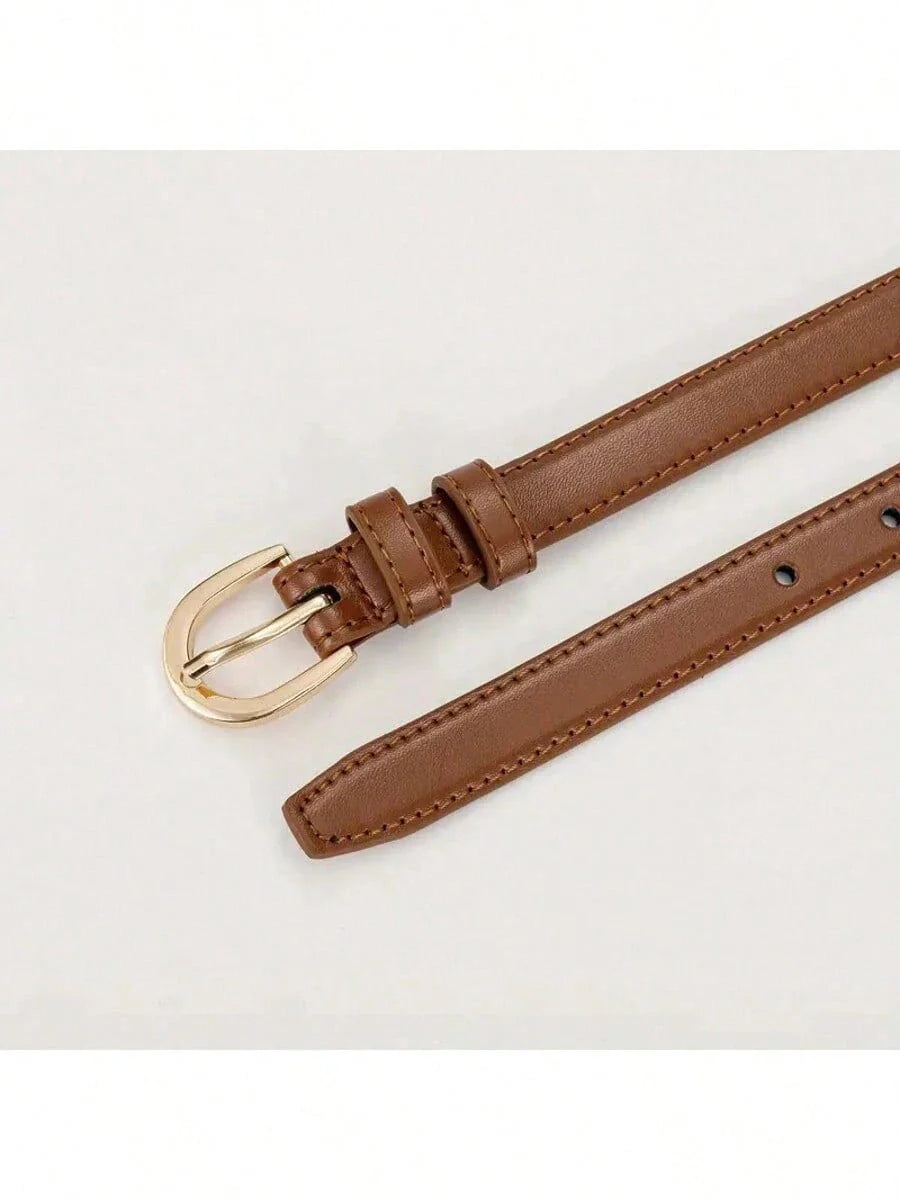 Slim PU Leather Waist Belt