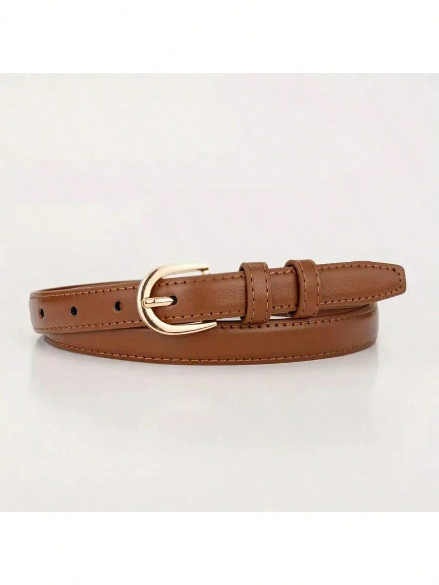 Slim PU Leather Waist Belt
