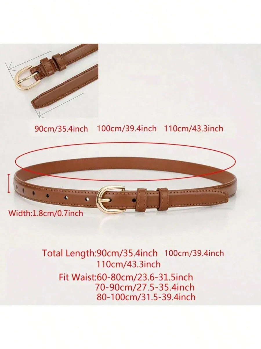 Slim PU Leather Waist Belt