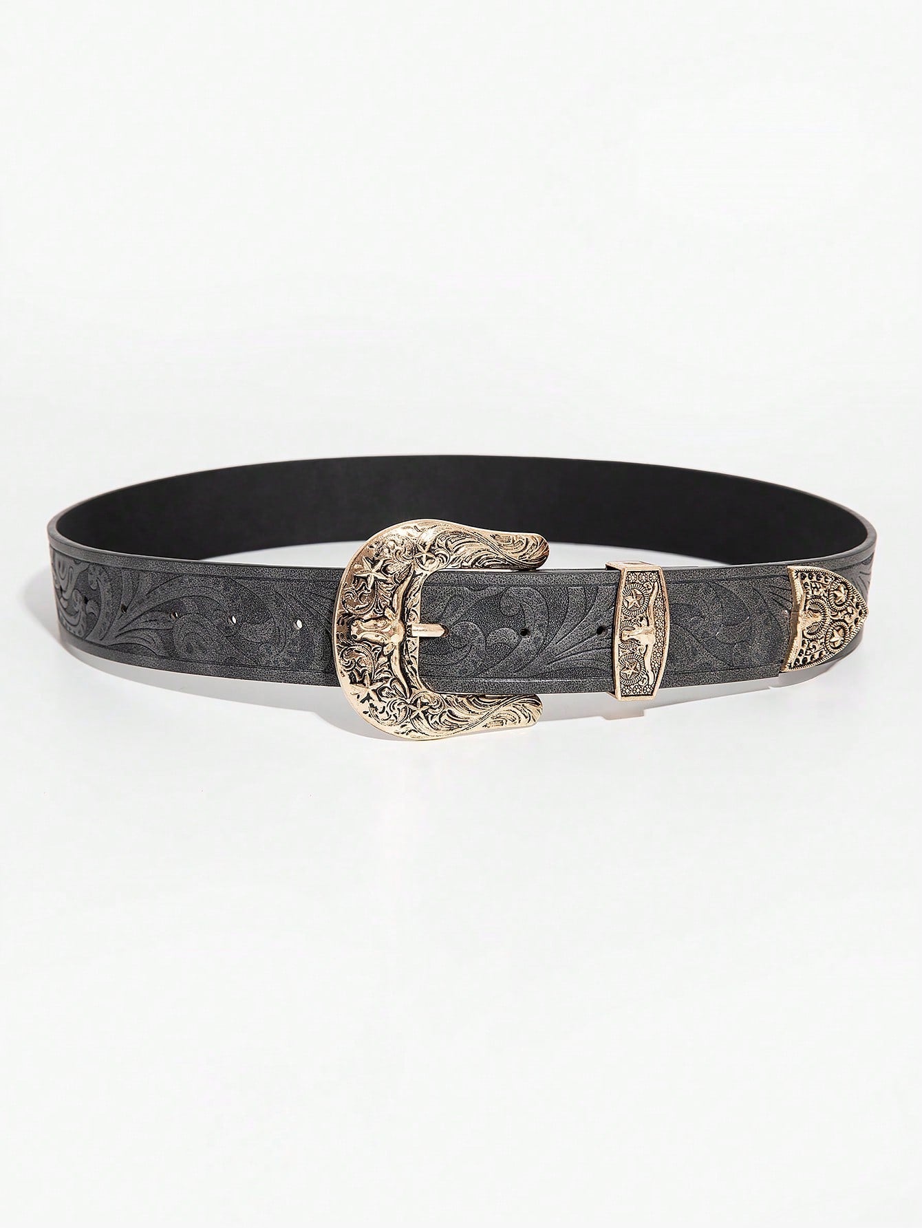 Multicolor Flower Embossed Belt