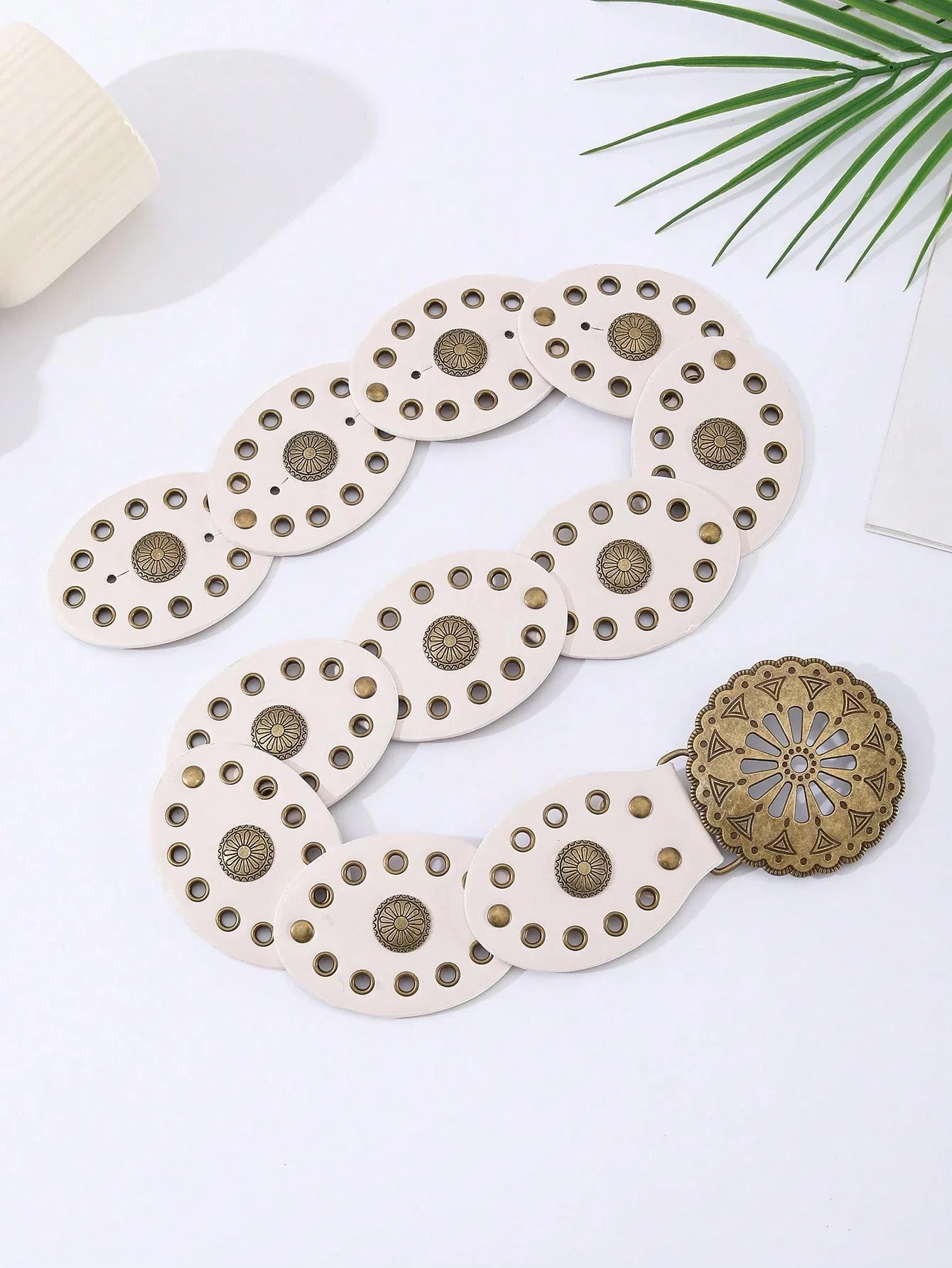 Western Boho Flower Buckle Belt