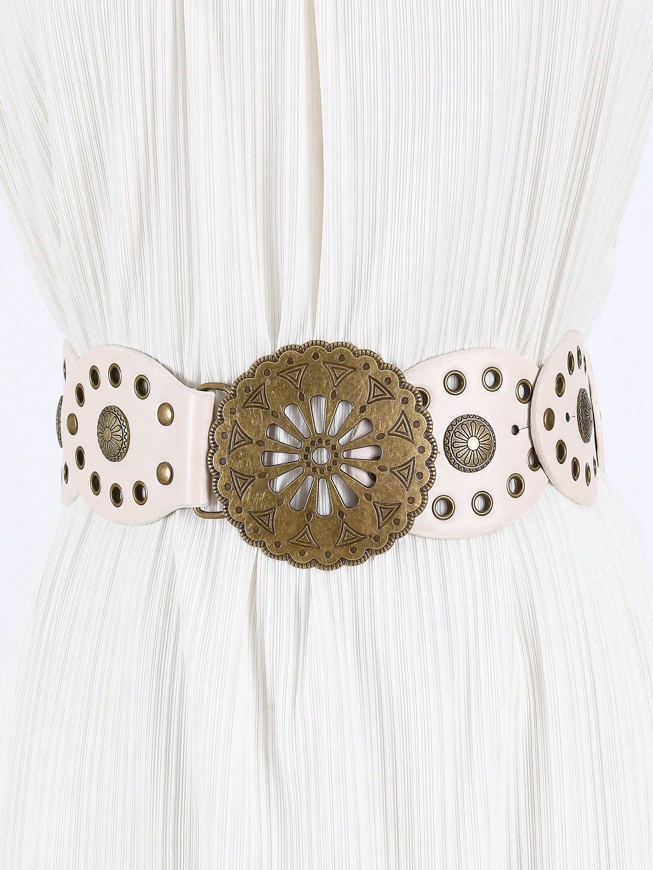 Western Boho Flower Buckle Belt