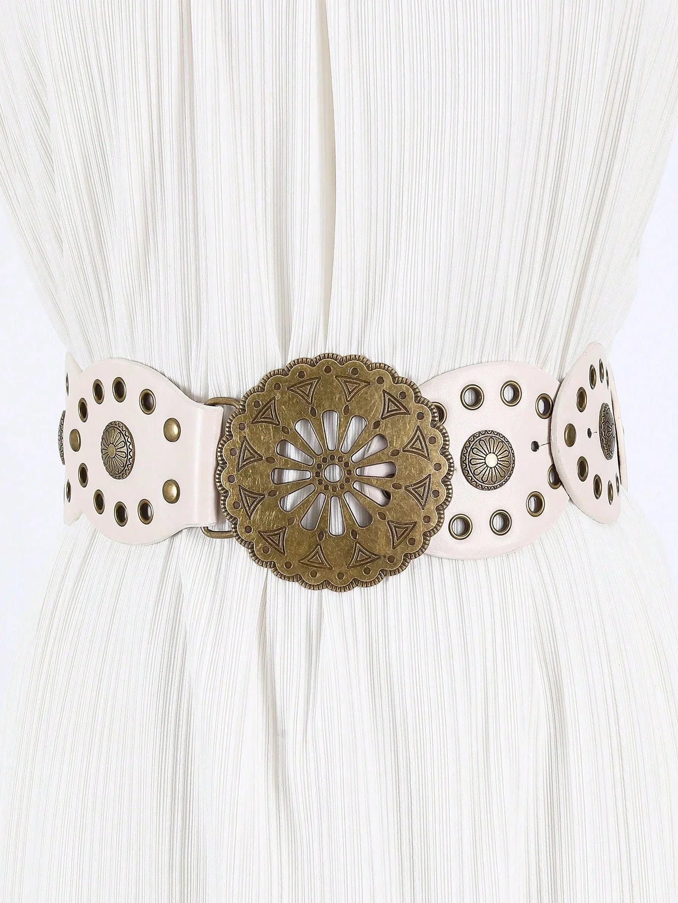 Western Boho Flower Buckle Belt