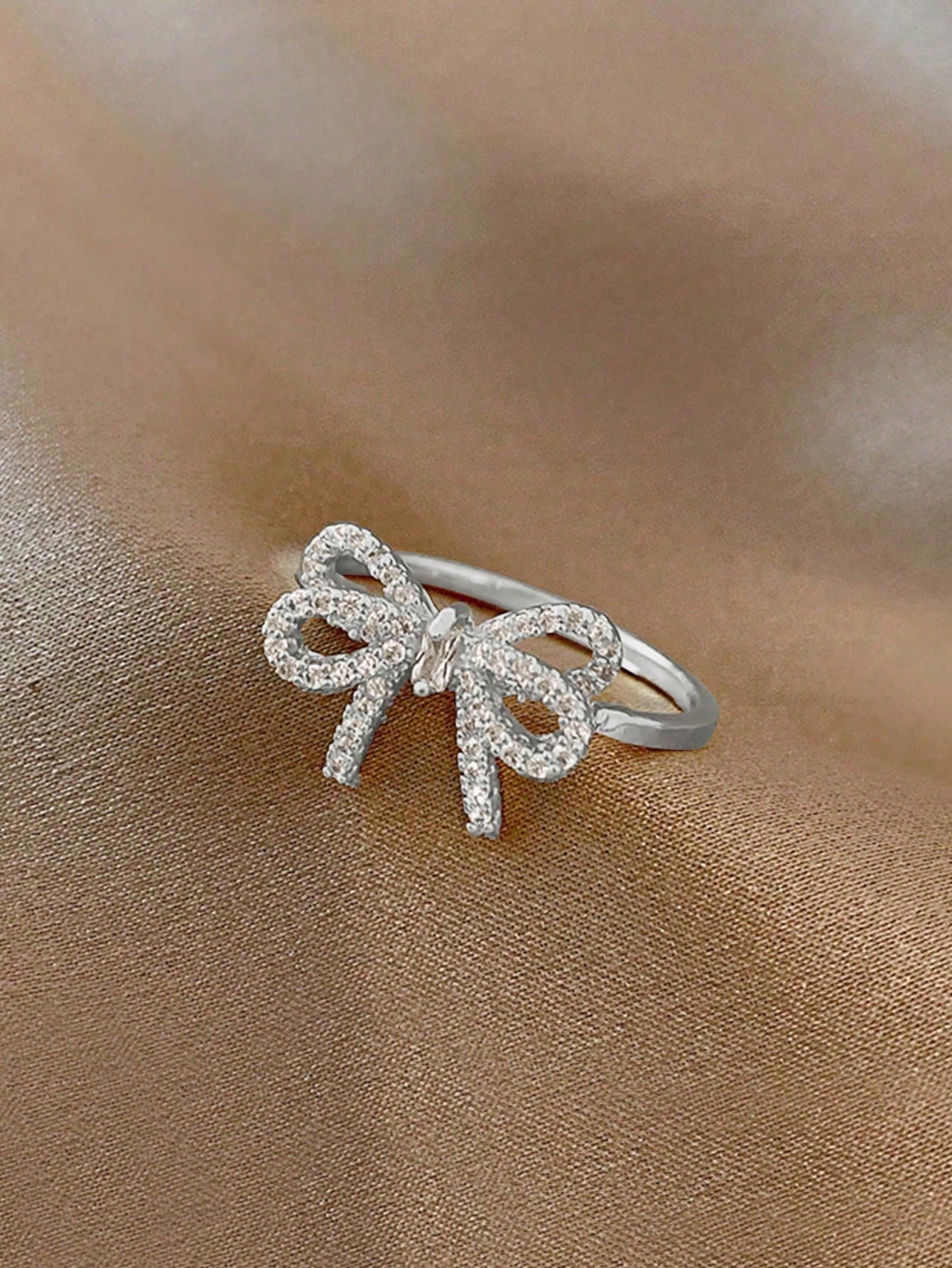 Women’s CZ Bowknot Open Ring