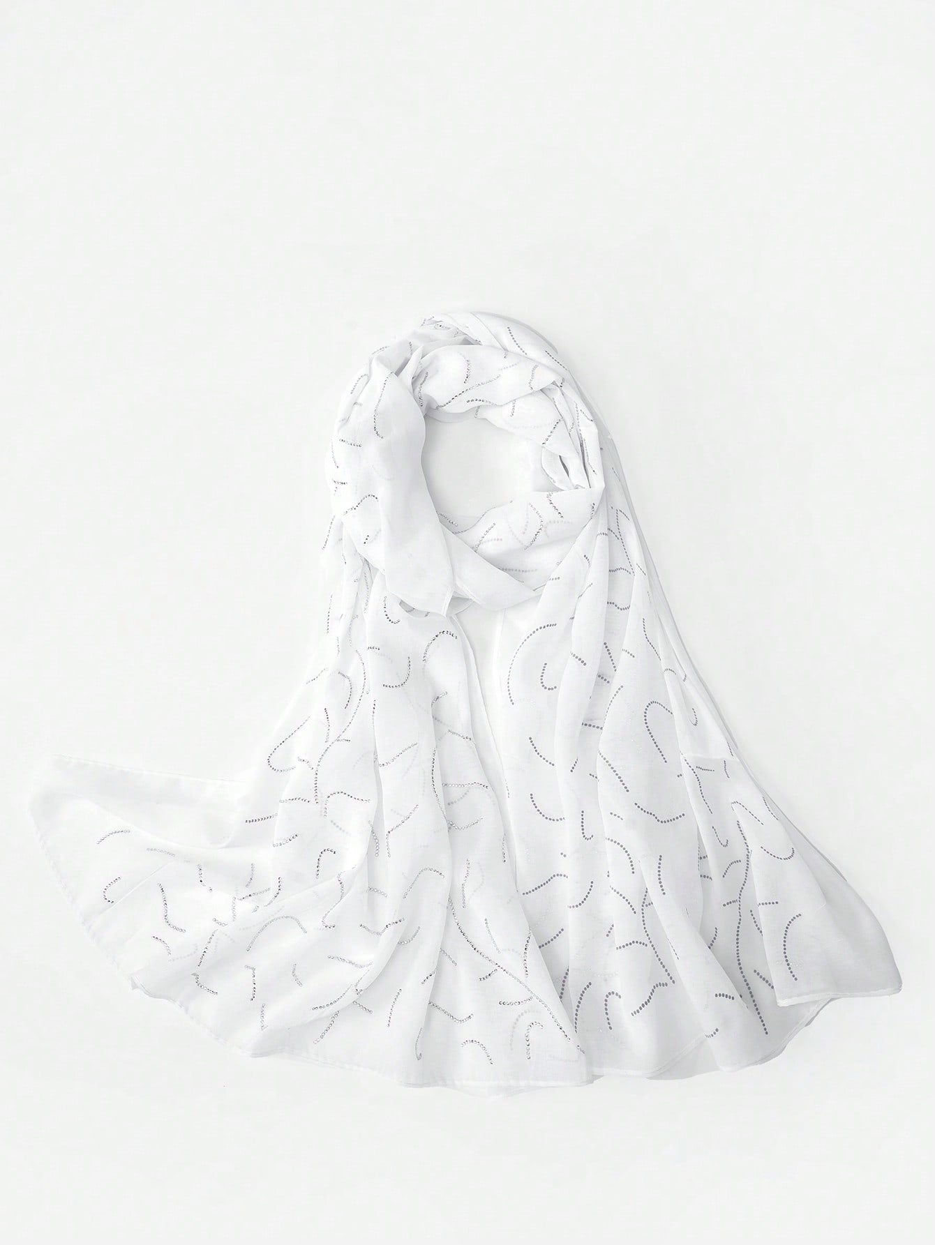 Chiffon Hijab With Faux Pearl