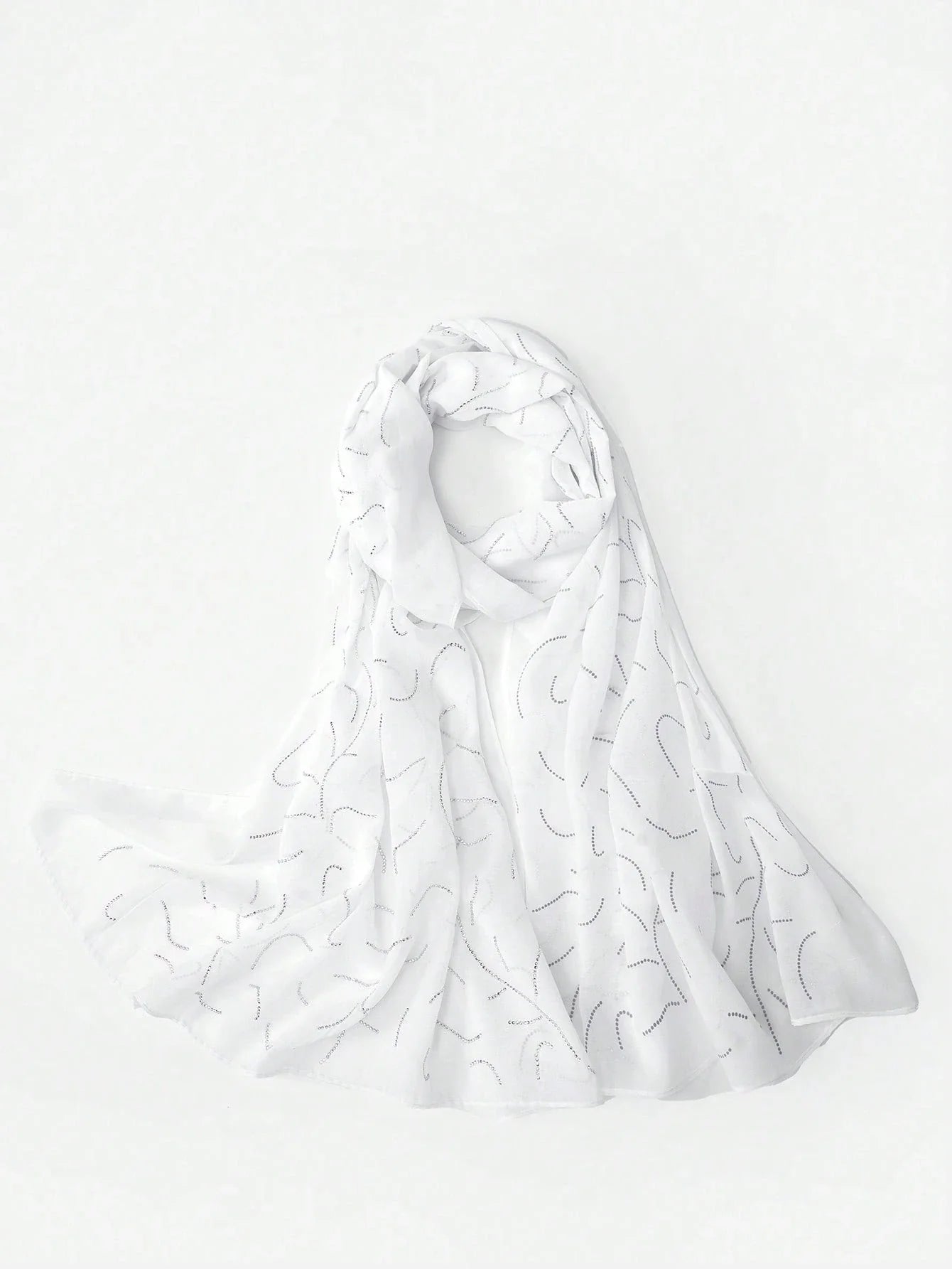 Chiffon Hijab With Faux Pearl