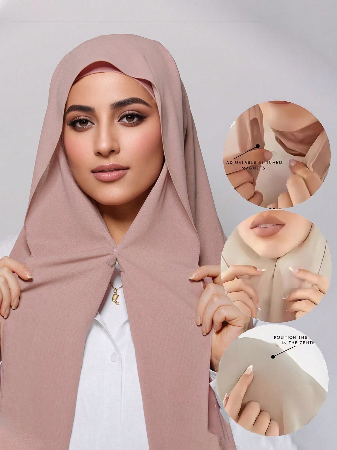 Faux Pearl Chiffon Hijab Scarf