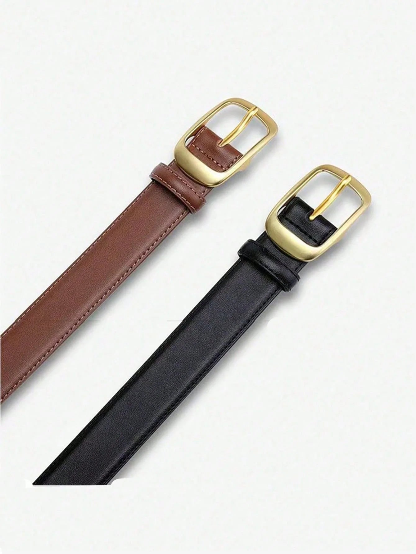Women's PU Leather Square Belt