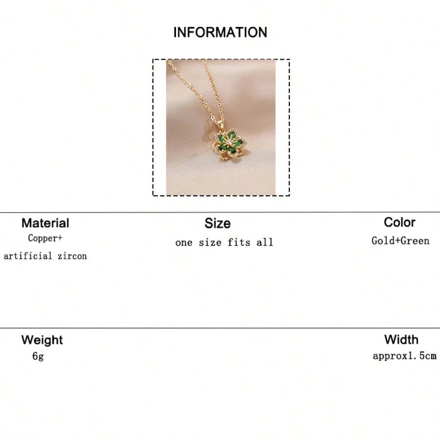 Women’s Plum Blossom CZ Necklace