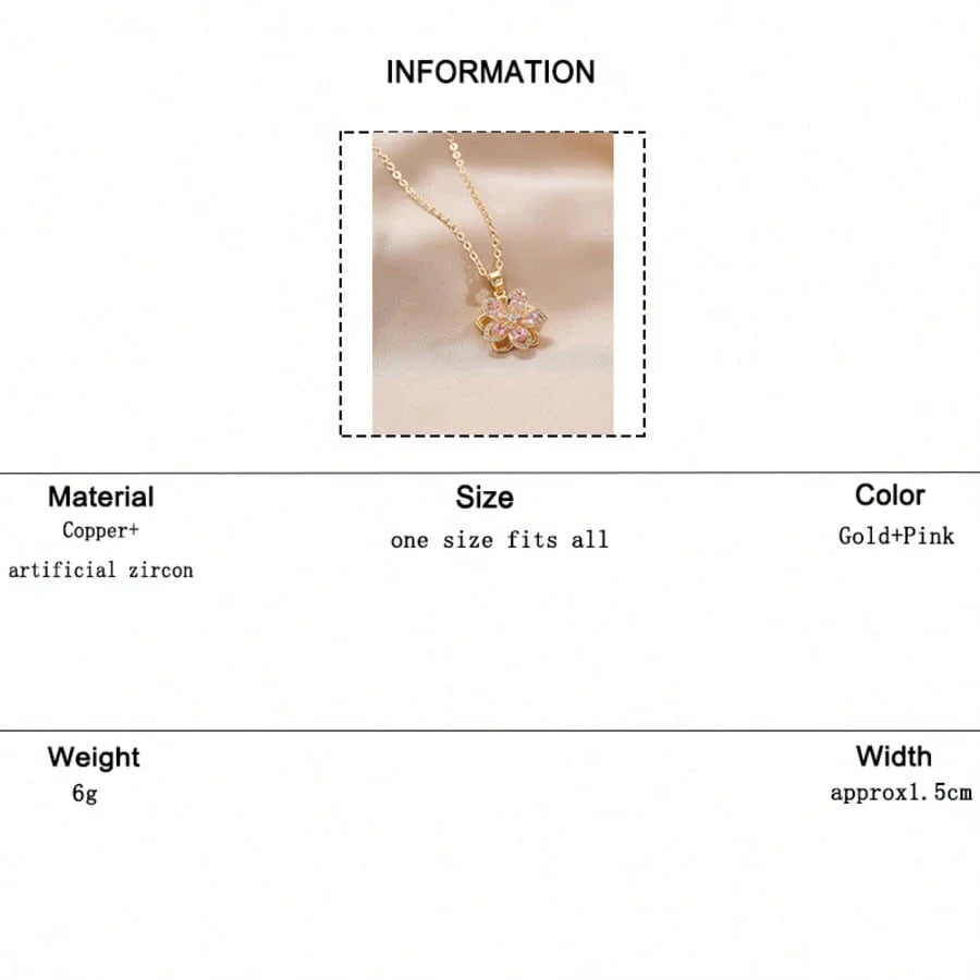 Women’s Plum Blossom CZ Necklace