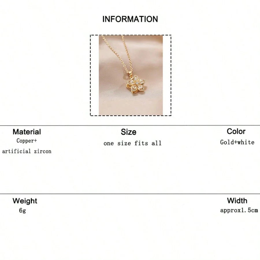 Women’s Plum Blossom CZ Necklace