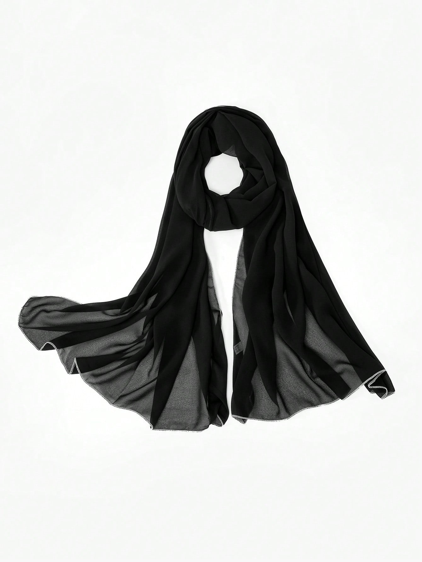 Faux Pearl Chiffon Hijab Scarf