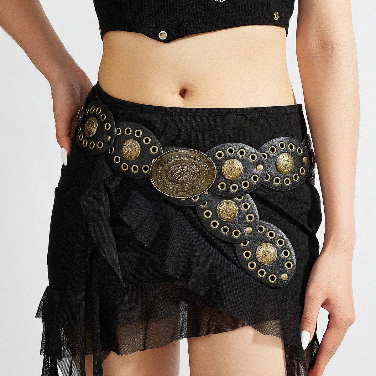 Western Retro Riveted Belt Accessory