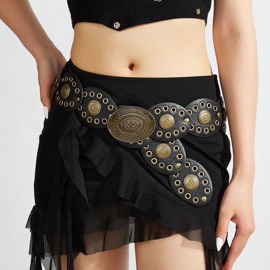 Western Retro Riveted Belt Accessory
