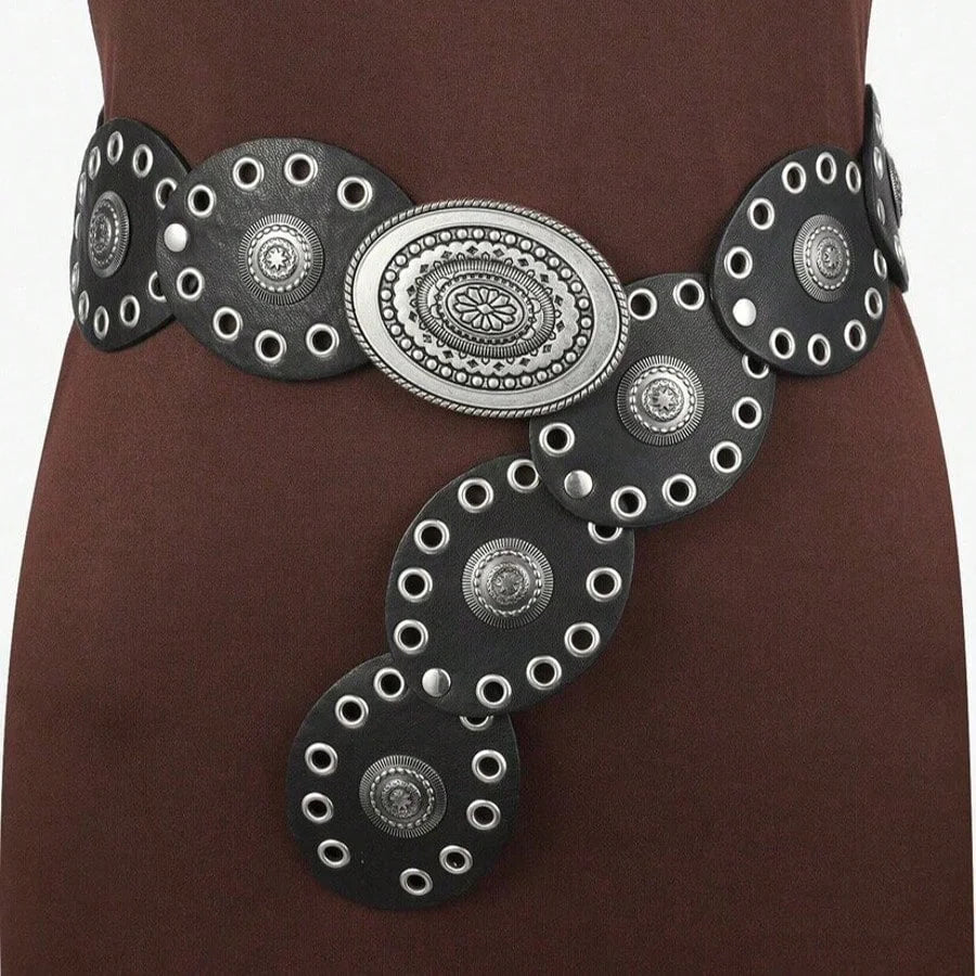 Western Retro Riveted Belt Accessory