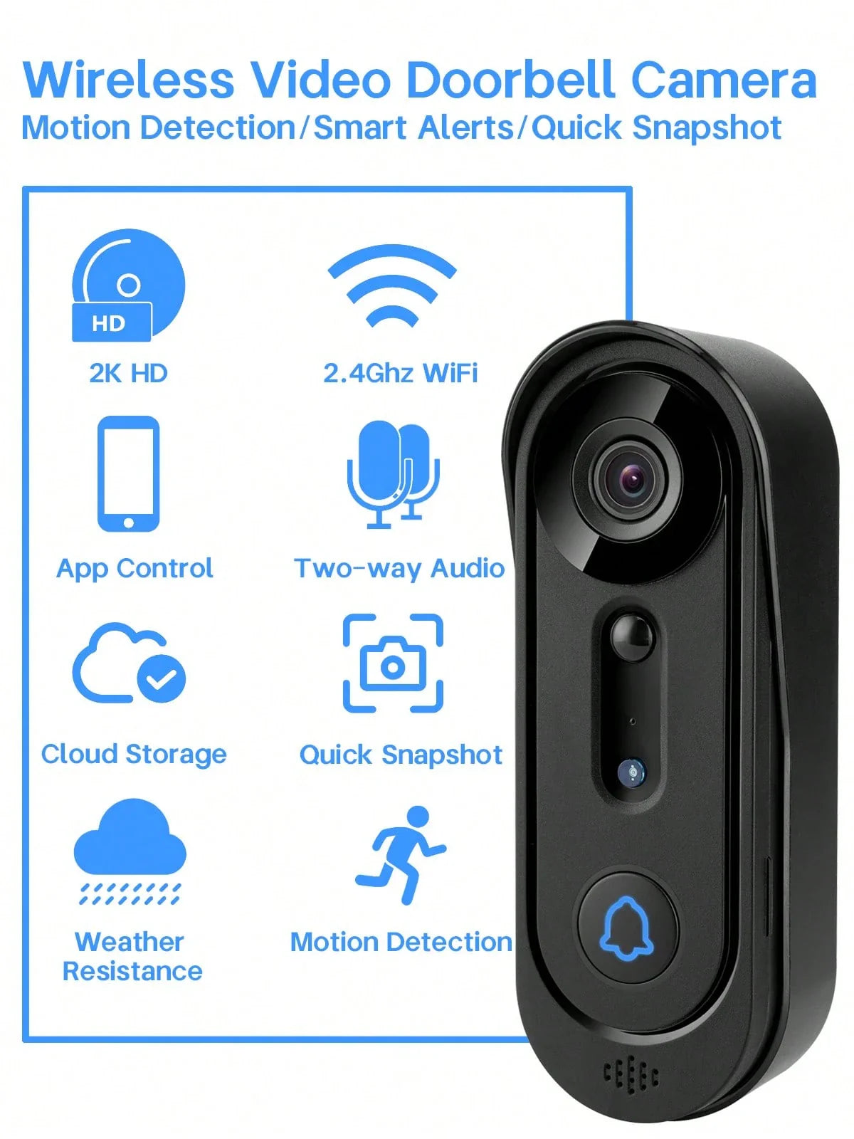 Wireless Smart Video Doorbell Camera