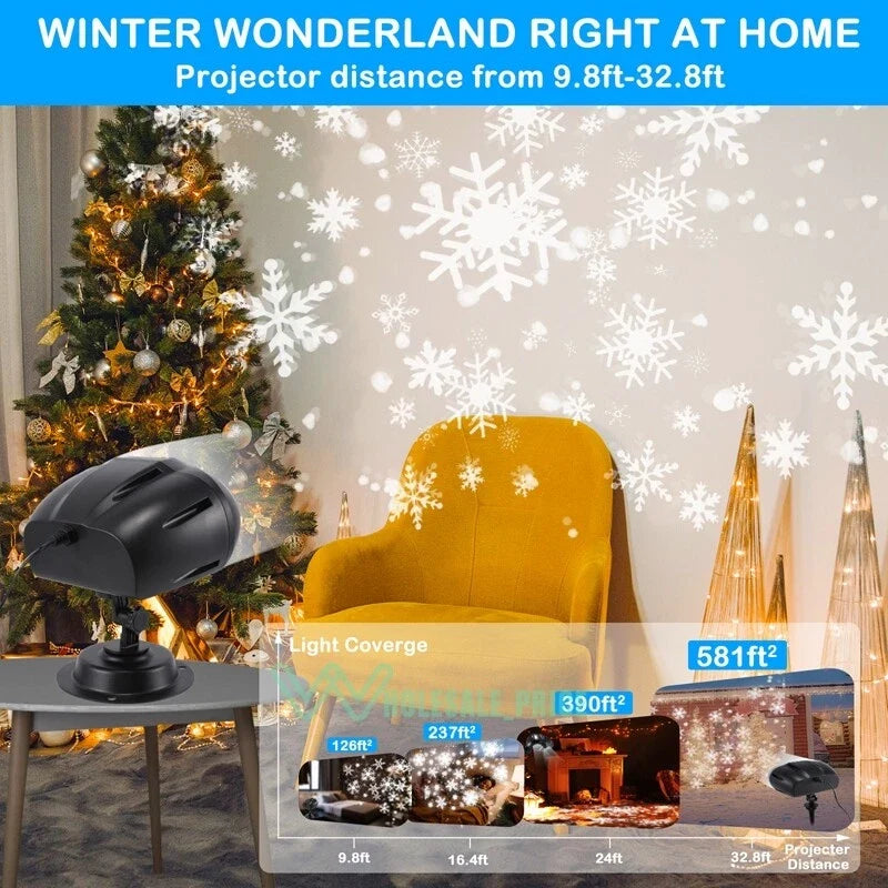 Outdoor LED Snowflake Projector Light