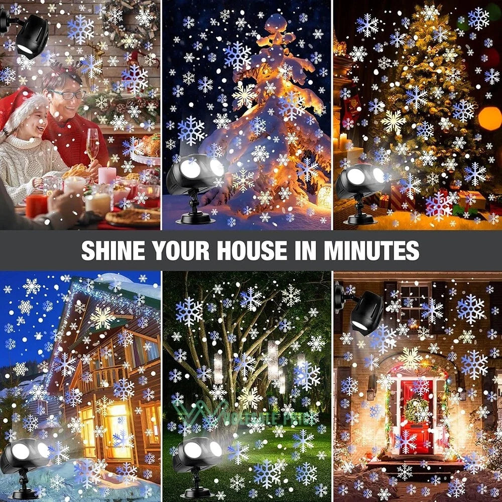 Outdoor LED Snowflake Projector Light
