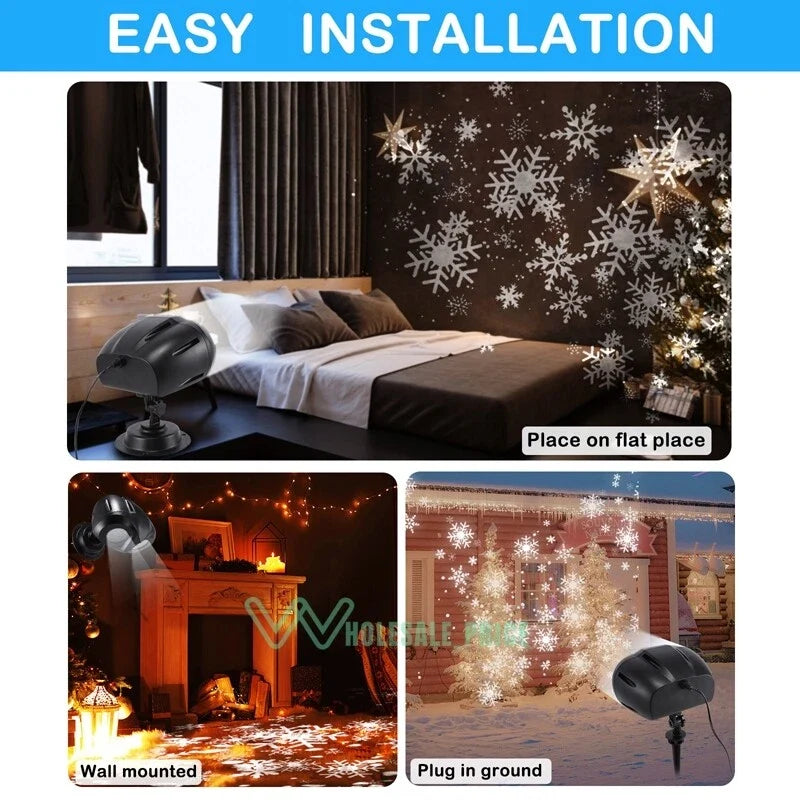Outdoor LED Snowflake Projector Light