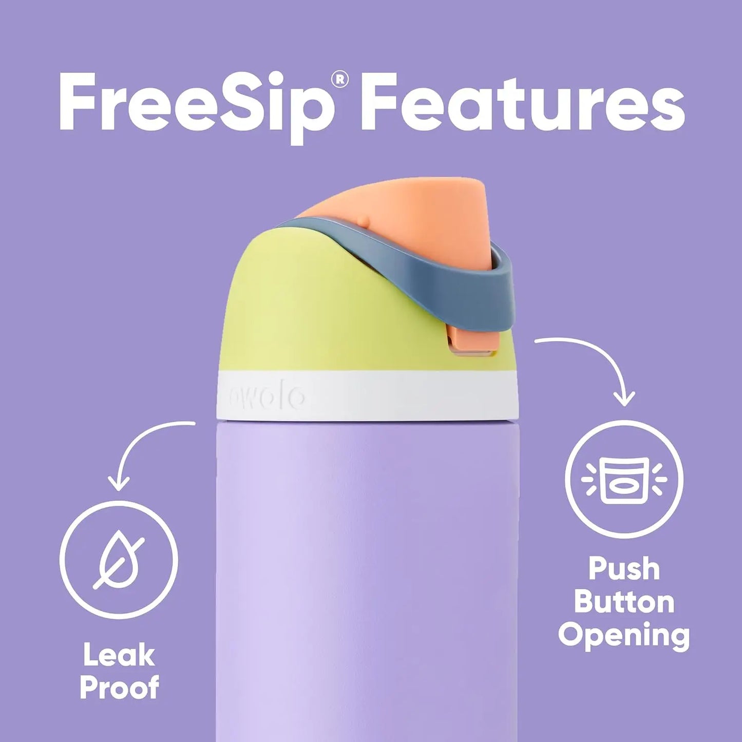 Owala FreeSip Blue Bow Tie Bottle