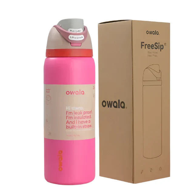 Owala FreeSip Black and White Bottle