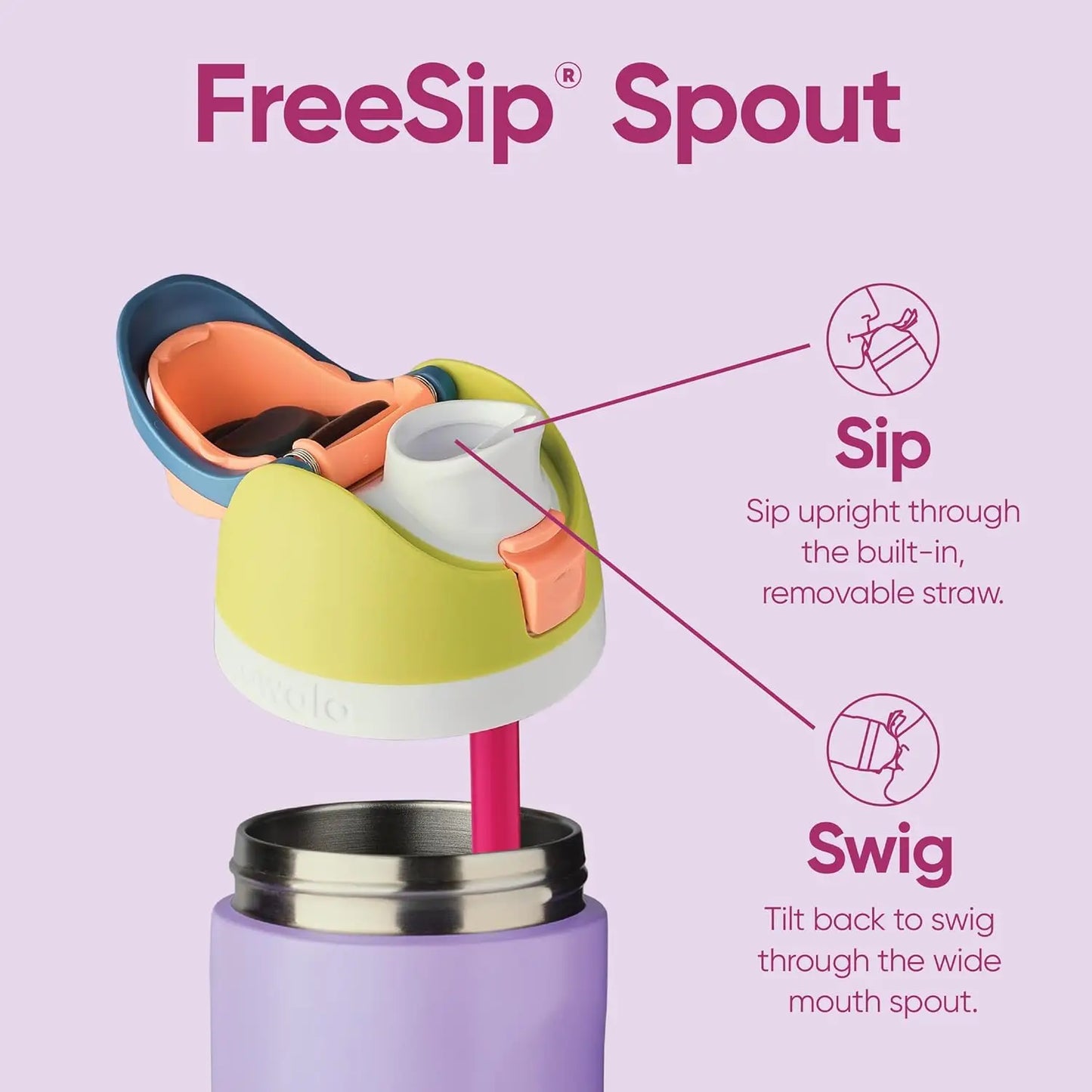 Owala FreeSip Quarta Rose Bottle