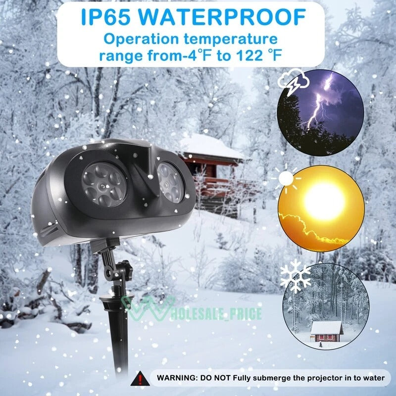 Outdoor LED Snowflake Projector Light