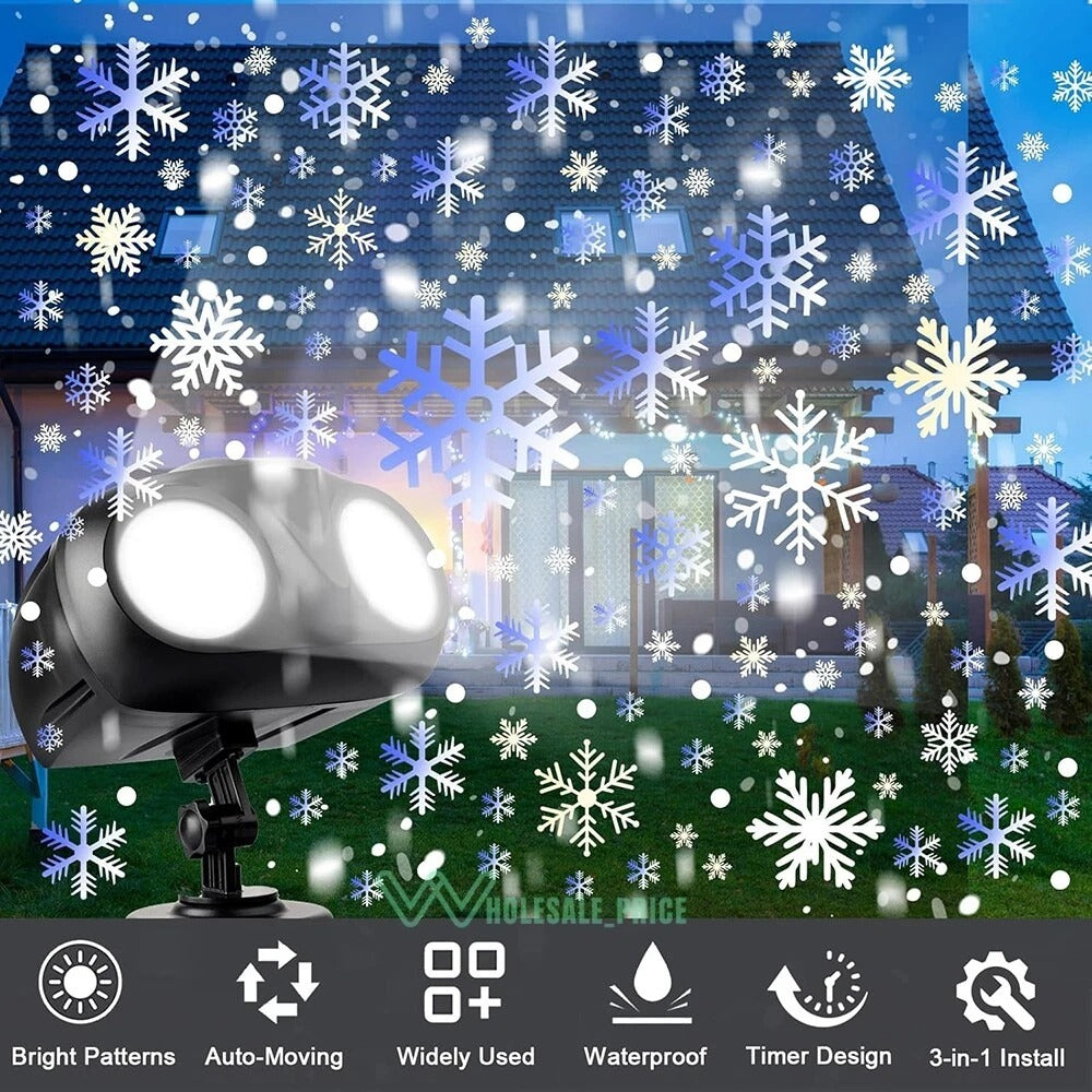 Outdoor LED Snowflake Projector Light